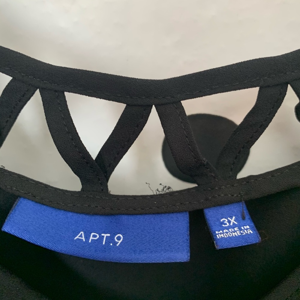 🌈5/$25🌈Apt 9 black blouse size 3X - Picture 8 of 10
